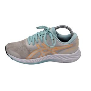 ASICS Running Shoes Womens Size 7.5 Gray Aqua Mesh Athletic Sneakers 1012B182